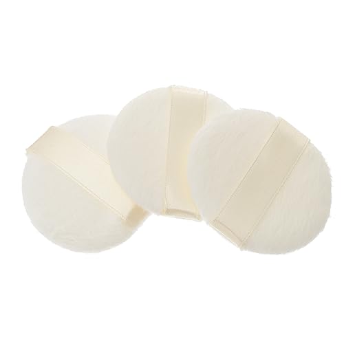 TOVINANNA 3stücke Teiliges Flauschiger Puderquasten Kurzhaariger Weicher Staubpuder-puff Für Junge Mädchen Für Gesicht Und Körper Waschbar Und Wiederverwendbar von TOVINANNA