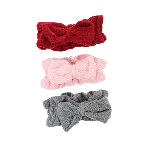 TOVINANNA 3stücke Mädchen Stirnbänder Mit Schleifen Haarbänder Für Gesicht Waschen Make-up Haar Binden Elastische Kopfbedeckungen von TOVINANNA