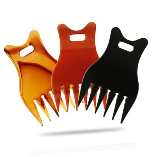 TOVINANNA 3stücke Teiliges Ölkamm Für Männer Biegsamer Friseur-kamm Für Haarpflege Und Styling Hautfreundlich Tragbar Und Sanft Zur Kopfhaut Schwarz von TOVINANNA