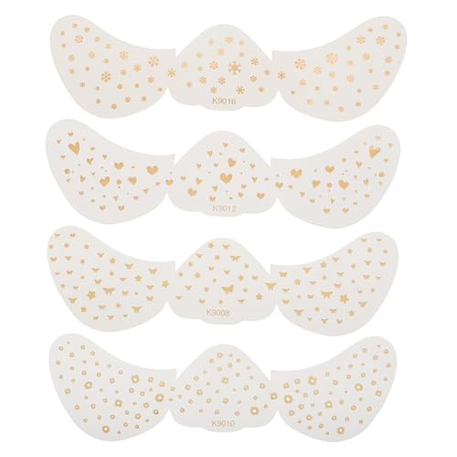 TOVINANNA 4blätter Temporäre Aufkleber Für Gesicht Wasserdichte Und Schweißfeste Dekoration Makeup-patches Für Natürliche Schönheit Für Kreative Looks von TOVINANNA