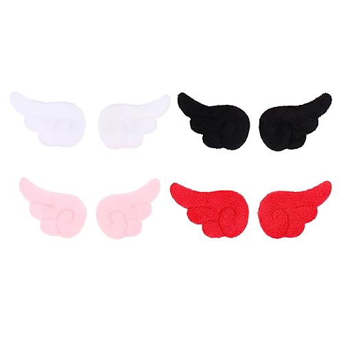 TOVINANNA 4paare Plüsch Flügel Junge Mädchen Haarnadeln Weiches Material Für Mädchen Leuchtende Farben Haarschmuck Für Party Und Alltag Einfach Zu Tragen Schöne Kopfschmuck-form von TOVINANNA