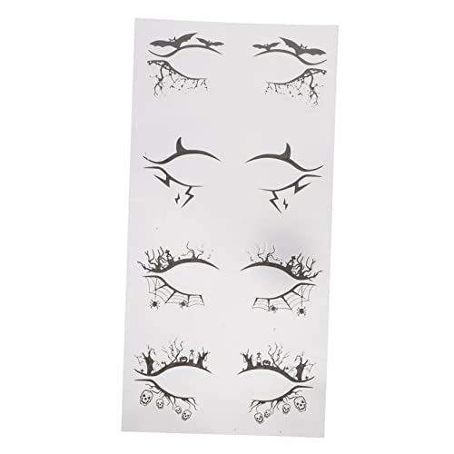 TOVINANNA 4 Paare Halloween Augen Make Up Aufkleber Bat Spider Eye Liner Dekoration für Kostümparty Karneval und Cosplay Leicht Abziehbar Material Geheimnisvolles Design von TOVINANNA