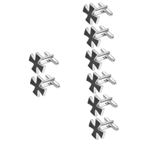 TOVINANNA 4 Paare Manschettenknöpfe kreuzen Männer Hemden Bräutigam Manschettenlinks Manschettenknöpfe aus Metall Anzug Manschettenknöpfe Legierung Schwarz TOVINANNA 4 Paare Manschettenknöpfe kreuzen Männer Hemden Bräutigam Manschettenlinks Manschettenknöpfe aus Metall Anzug Manschettenknöpfe Legierung Schwarz von TOVINANNA