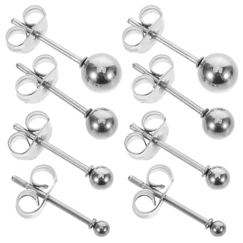TOVINANNA 4 Paare Runde Ohrstecker Minimalistische Ohrschmuck für Damen und Herren Cartilage Ohrringe für Piercings Hochwertige Langlebige Ohrringe für von TOVINANNA