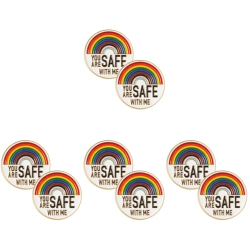 TOVINANNA 4 Sätze Emaille Pins Rainbow Design Broschen Mit You Are Safe With Me Bunte Regenbogen Anstecker Für Kleidung Taschen Hüte Und 2 Stück * 4 von TOVINANNA