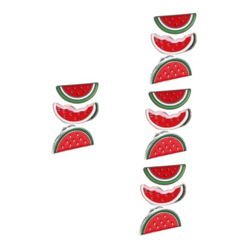 TOVINANNA 4 Sätze Wassermelonenbrosche Süße Anstecknadeln Für Damen Und Herren Leichte Und Sichere Legierungs Broschen Für Kleidung Und Accessoires Kreative Sommer Dekoration 3 Stück * 4 von TOVINANNA