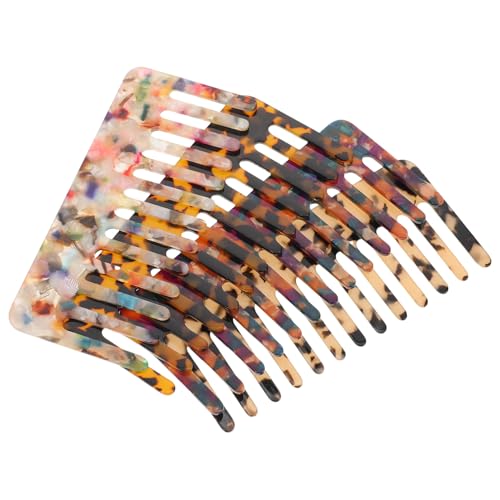 TOVINANNA 4 Stück Antistatischer Breitzinkiger Haarkamm Zelluloseacetat Leichte Tragbare Kämme für Frauen für Dickes Lockiges und Langes Haar Vielseitig Verwendbar für Reisen und Alltag von TOVINANNA