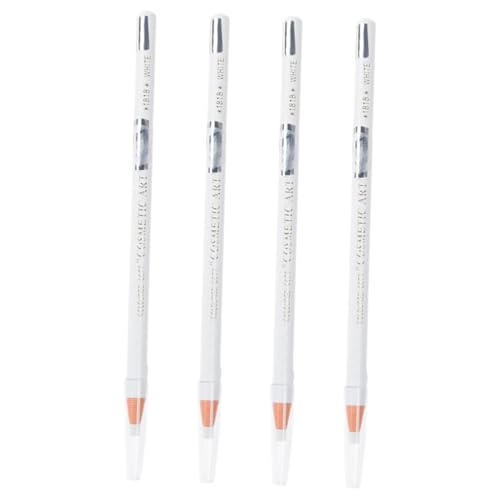 TOVINANNA 4 Stück Augenbrauenstift Bleistifte Wasserfester Eyeliner Augen-make-up-stifte Eyeliner -schärfer Augen Make -up Bleistift Augenbrauen-make-up-stifte Brauenstiftstift Weiß Papier von TOVINANNA