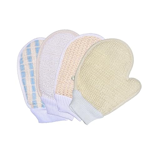 TOVINANNA 4 Stück Bademassage-enthaarungshandschuhe Pflanzentaub-badetuch Duschbürste Handschuhtyp Für Körperpeeling Zufälliger Stil TOVINANNA 4 Stück Bademassage-enthaarungshandschuhe Pflanzentaub-badetuch Duschbürste Handschuhtyp Für Körperpeeling Zufälliger Stil von TOVINANNA