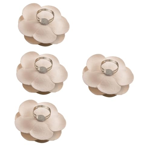 TOVINANNA 4 Stück Blütenring für Damen Exquisites Design mit für Partys Hochzeiten und Alltag Leicht Langlebig Perfektes für Besondere Anlässe von TOVINANNA