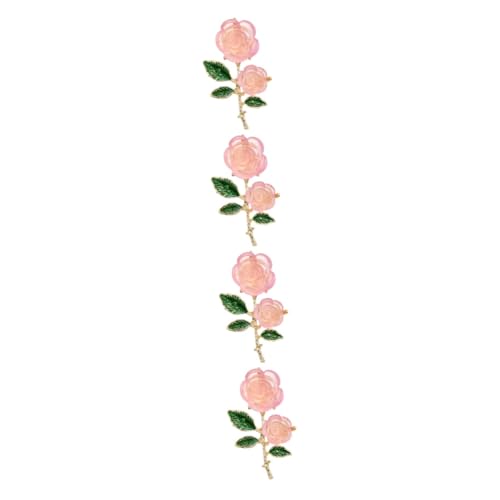 TOVINANNA 4 Stück Blumen Brosche Metall Anstecknadel für Frauen Modepin für Kleidung Taschen Rucksäcke für Partys und A von TOVINANNA