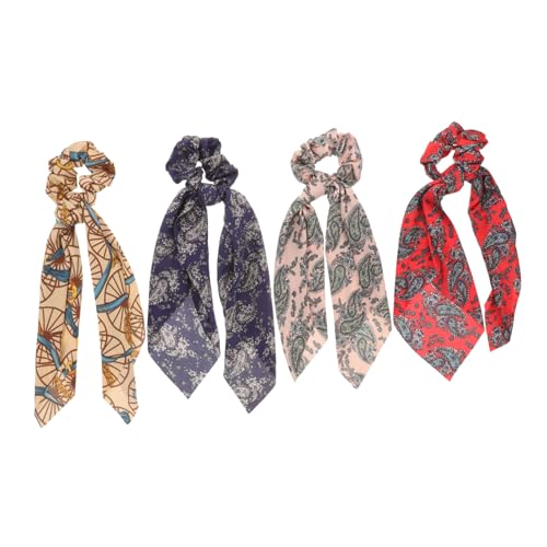 TOVINANNA 4stücke Boho Haargummis Schal Haargummis Haarringe Langes Haarseil Für Frauen Damen von TOVINANNA