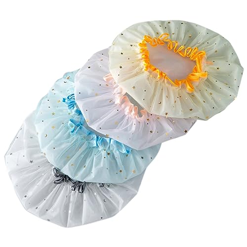 TOVINANNA Duschhauben in Verschiedenen Größen Für Kinder Und Frauen 4-teiliges Set Dampfhaube Aus Weichem Eva-material Für Den Täglichen Gebrauch Haare Und Beim Duschen von TOVINANNA