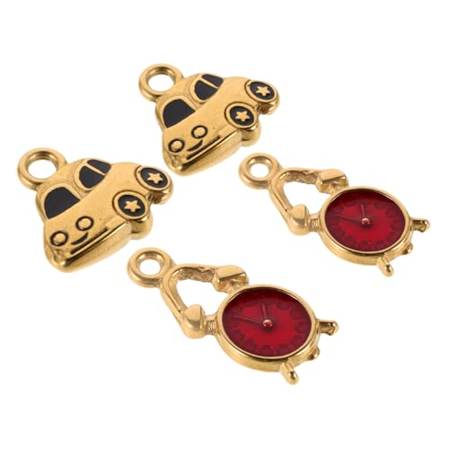 TOVINANNA 4stücke -uhr-auto-charms Bastelzubehör Schmuckherstellung Charms Für Halsketten Armbänder Ohrringe Diy-schmuck von TOVINANNA