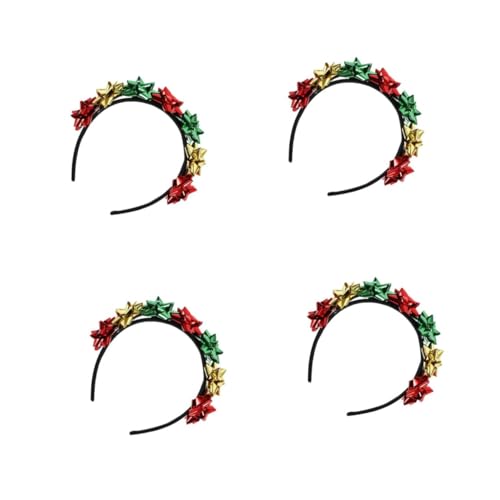 TOVINANNA 4 Stück Festliches Weihnachts Haarreif mit Glitzernder Blumendekoration Komfortabel und Vielseitig für Weihnachtsfeiern Party und Festliche Fotoshootings Passend für Haarlängen von TOVINANNA