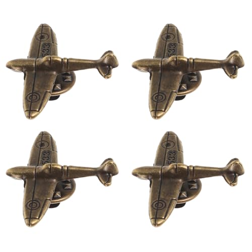 TOVINANNA 4stücke Flugzeug-anstecknadel Für Herren Anzugbrosche Aus Flugzeug-brosche Anstecknadel Für Revers Hut Rucksack Reisezubehör von TOVINANNA