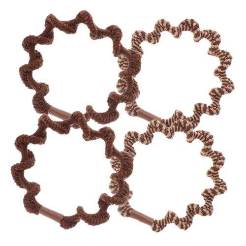 TOVINANNA 4 Stück Geflochtene Haargummis für Damen Elastische Haarbänder mit Einzigartigem Design Hochwertige und Strapazierfähige Haarschmuck für Frauen und Mädchen für Verschiedene von TOVINANNA