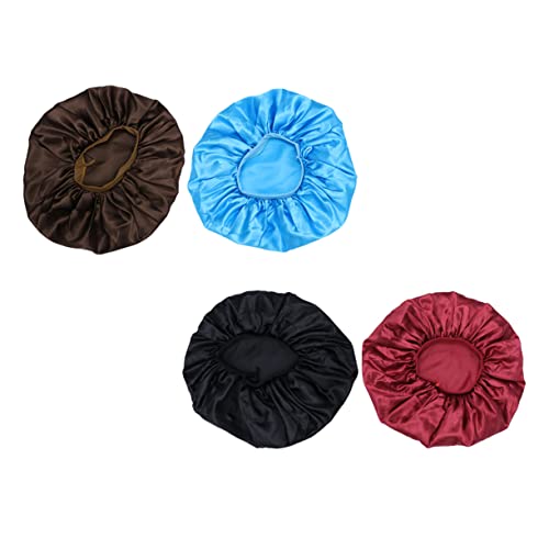 TOVINANNA Satin-schlafmütze – Nachtmütze Für Damen – 4-teilige Seiden-schlafmütze Zur Haarpflege – Weich Atmungsaktiv Und Bequem von TOVINANNA