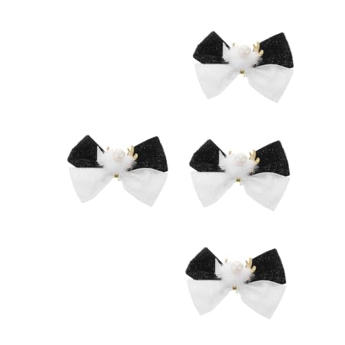 TOVINANNA 4 Stück Hirschgeweih Haarklammer Weihnachts Haarspange mit Schleife Festlicher Haarschmuck für Damen Vielseitig Einsetzbar für Weihnachten Partys und Festliche Anlässe von TOVINANNA