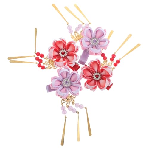 TOVINANNA 4 Stück Japanische Haarspangen Mit Quaste: Blumen-kimono, Traditionelle Haarnadeln, Haarspange, Kirschblüten-haarklammer, Braut-haarspange, Hanfu-accessoire Für Damen Und Mädchen TOVINANNA 4 Stück Japanische Haarspangen Mit Quaste: Blumen-kimono, Traditionelle Haarnadeln, Haarspange, Kirschblüten-haarklammer, Braut-haarspange, Hanfu-accessoire Für Damen Und Mädchen von TOVINANNA