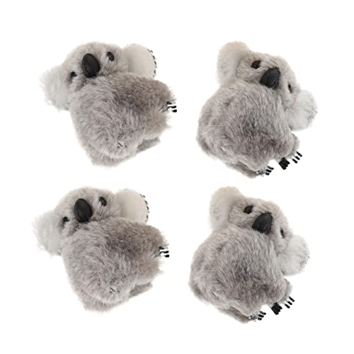 TOVINANNA 4 Stück Koala Plüschhaar Kleinkind Mädchen Haar Accessoires Ästhetische Haar Accessoires Haarspangen Für Mädchen Kleine Mädchen Haarspangen Haarspangen Kinder Festival Haar von TOVINANNA