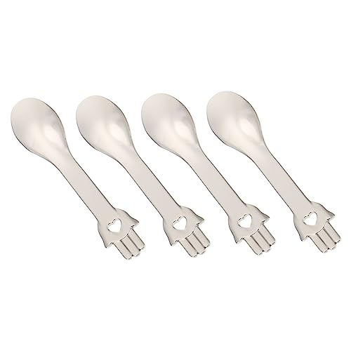 TOVINANNA 4 Stück Kosmetiklöffel Für Gesichtscreme Besteck Abtropfgestell Wischt Hautpflege Halter Für Küchenutensilien Handcreme Maskenbecher Gelee-maske Zinklegierung Silver von TOVINANNA