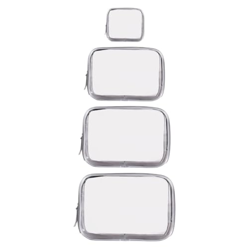 TOVINANNA 4stücke Teiliges Tragbare Transparente wasserdichte Kosmetiktaschen Für Reisen Multifunktionale Make-up-Organizer Und Kulturbeutel Für Damen Und Herren von TOVINANNA