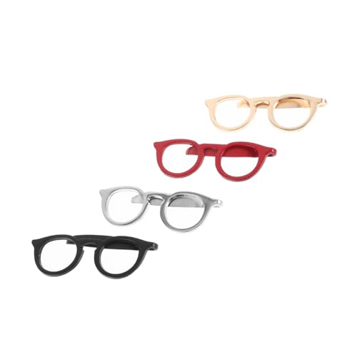 TOVINANNA 4 Stück Krawattenklammern für Herren Rot Gold Schwarz und Silber Krawattenclips Strapazierfähigem für Anzüge Hochzeiten und Business Outfits von TOVINANNA