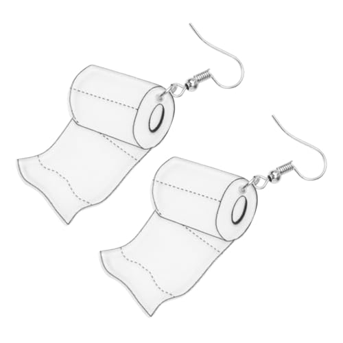 TOVINANNA 4 Stück Ohrhänger Teilig Toilettenpapier Design Originelle Damen Ohrringe Leicht Modisch für Alltag und von TOVINANNA