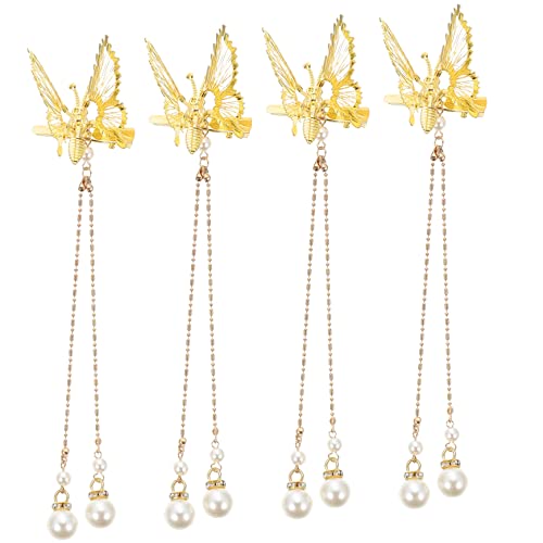 TOVINANNA 4-teilige Quasten-haarspangen Für Damen – Haarspangen Mit Beweglichen Schmetterlingen Und Exquisitem Chinesischen Design Für Den Alltag Und Partys von TOVINANNA