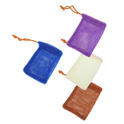 TOVINANNA 4er-pack Bade-peeling-handtücher Seifenbeutel Zur Wandmontage Schnelltrocknend für Den Bad-hautwäscher von TOVINANNA