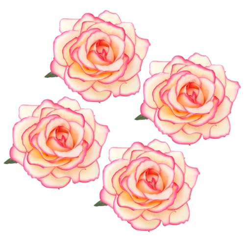 TOVINANNA 4 Stück Simulierte Rosenhaarnadel Realistische Rosenhaarclip -Brosche für Frauen Clips Tuch gefälscht ziehschleifenband seidenbänder Blumensimulation Haarnadel Blumenhaarnadel von TOVINANNA