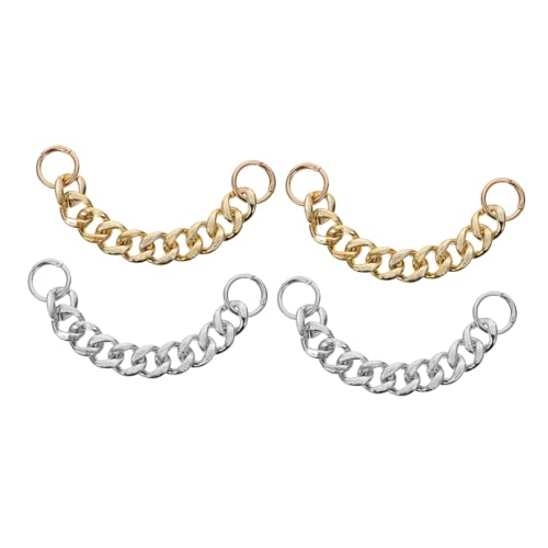 TOVINANNA 4 Stück Teiliges Acryl Schuhkettchen für Mädchen Sandalen Wiederverwendbar Strapazierfähig Dekoratives DIY Zubehör für Schuhe Rutschfest Sichere Glatte Oberfläche für Partys und von TOVINANNA