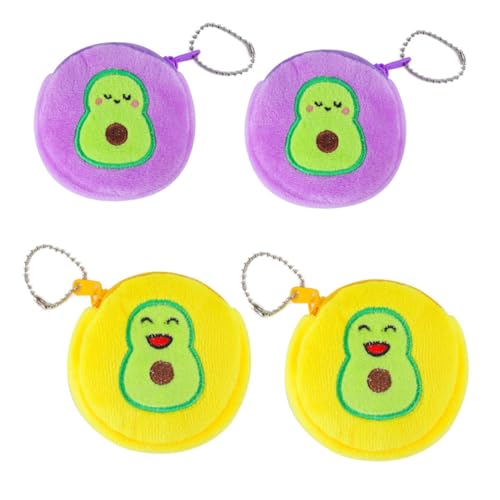 TOVINANNA 4stücke Cartoon Kopfhörertasche Für Junge Mädchen Mädchen Münztasche Plüsch Lagerung Tasche Mit Tragetasche Für Ohrhörer Bargeld Schlüssel von TOVINANNA