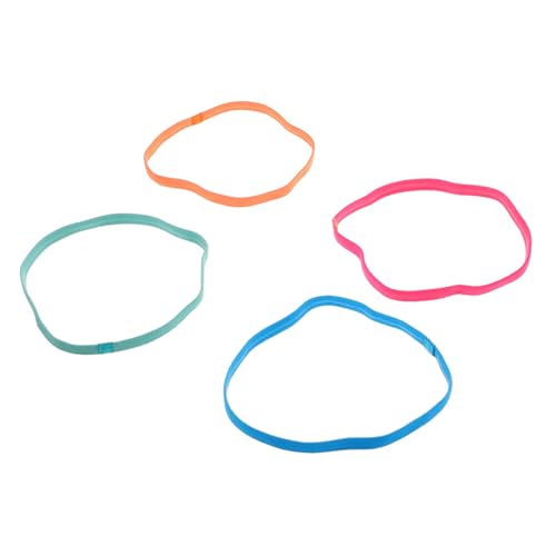 TOVINANNA 4 Stück Teiliges Elastisches Sport Stirnband für Yoga Laufen Fitness Rutschfeste Dünne Haarbänder Fluoreszierend für Frauen von TOVINANNA