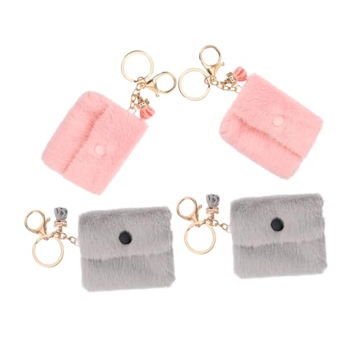 TOVINANNA 4 Stück Teiliges Mini Portemonnaie mit Schlüsselanhänger Schlüsselbund Münzbeutel für Frauen für Reisen Praktisch für Schlüssel Münzen Kleinigkeiten von TOVINANNA