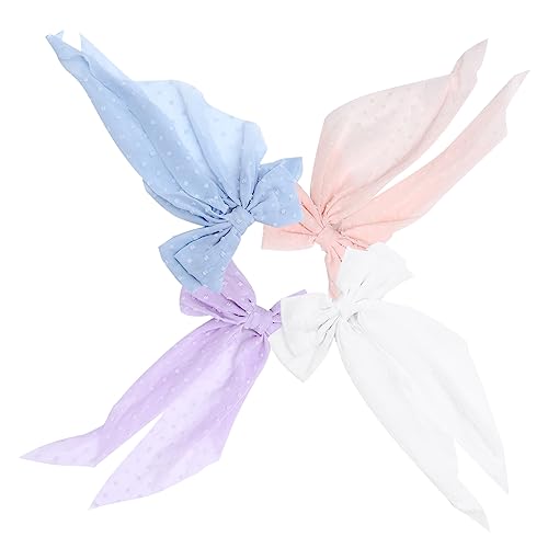TOVINANNA Haarschleifen Für Damen Und Mädchen 4 Stück Große Schleifen Haarspange Schleifenschwänze Oberer Clip Für Haarband Design-accessoires Für Teenager von TOVINANNA