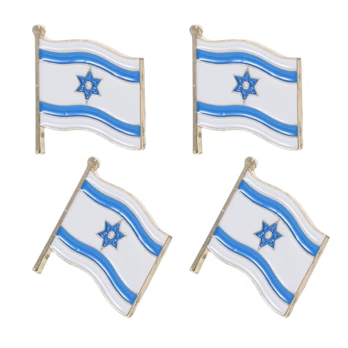 TOVINANNA 4 Stücke Israel Flagge Brosche Rucksack-Abzeichen Anzugsjackenabzeichen Anstecknadel mit Flagge Anstecknadeln für Revers israelisches Souvenir Judentum Flagge Metall Weiß TOVINANNA 4 Stücke Israel Flagge Brosche Rucksack-Abzeichen Anzugsjackenabzeichen Anstecknadel mit Flagge Anstecknadeln für Revers israelisches Souvenir Judentum Flagge Metall Weiß von TOVINANNA