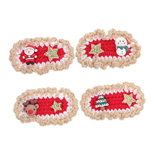 TOVINANNA 4stücke Weihnachts-haarclips Für Mädchen -karotten-haarspangen Snap Barrettes Für Accessoire Für Weihnachtsfeiern Und Festliche Anlässe von TOVINANNA
