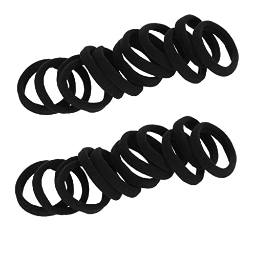 TOVINANNA 40st Haargummi Gummibänder Taschen-scrunchie Haarnadel Zubehör Haarspulen Haarbindungen Nahtlose Pferdeschwanzhalter Flechten Gebäck Haarband Sicherungsring Frauen Black Stoff von TOVINANNA