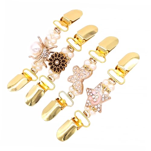 TOVINANNA 4Stücke Entenschnabel Clips für Kleidung Metall Abs Pullover Klammern Kreative Strickjacke und Schal Halter für Starke Funktionalität und Stilvolle Kleidungsgestaltung von TOVINANNA