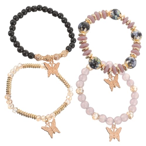 TOVINANNA 4stücke Teiliges Schmetterlings-armband Damen Perlen-armreifen Mit Distinktem Design Leicht Und Langlebig Geschenk Für Besondere Anlässe Wie Weihnachten Und Hochzeiten von TOVINANNA