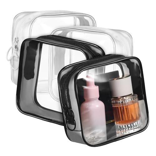 TOVINANNA 4stücke Transparente Organizer-Taschen Durchsichtige Reißverschlusstaschen Aufbewahrungstaschen Mit Reißverschluss Reise-Make-up-Taschen Für Zuhause Und Büro von TOVINANNA
