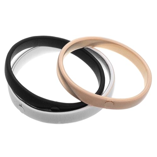 TOVINANNA 4paare Manschettenarmband Aus Metall Für Herren Verstellbar Rutschfest Passend Für Hemdärmel Strumpfband Geeignet Für Barkeeper Vintage Goth Anti-stretch Schwarz von TOVINANNA