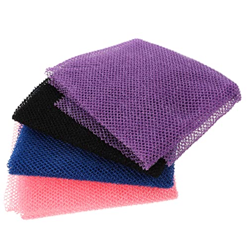 TOVINANNA 4stücke Afrikanisches Peelingnetz Als Waschlappen Für Duschgebrauch Langer Hautpinsel Zum Körperreinigen Praktisches Badezimmer-netz Für Männer Und Frauen von TOVINANNA