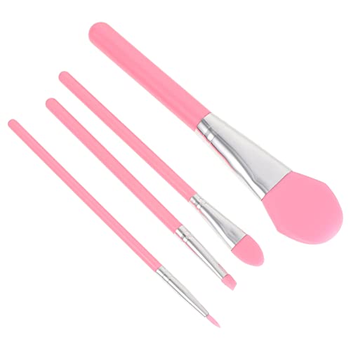 TOVINANNA 4stücke Silikon Make-up Pinsel Mit Kunststoffgriff Für Flüssigkosmetik Kosmetikpinsel Für Gesichtsmaskenpinsel Lidschatten Applikator von TOVINANNA