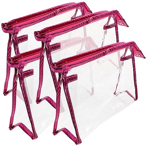 TOVINANNA 4stücke Transparente Make-up-Tasche Kosmetiktasche Mit Reißverschluss Tragbare Reise-Aufbewahrungstasche Kosmetik-Organizer Für Damen Kleine Kulturbeutel Für Kosmetikprodukte von TOVINANNA