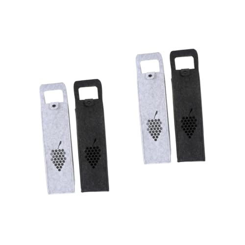 TOVINANNA 4stücke Weinbeutel Aus Filz Hochwertige Tragetaschen Und Dunkelgrau Für Flaschenverpackung Für Partys Und Mit Praktischem Druckknopfverschluss von TOVINANNA