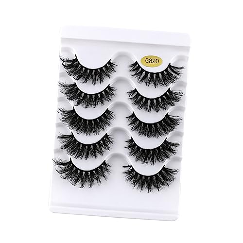 TOVINANNA 5paare Künstliche Wimpern Für Party Make-up Frauen Wimpernverlängerung Natürlicher Look Flauschige Wimpern Für Augen Kostümparty Cosplay Halloween Weihnachten von TOVINANNA