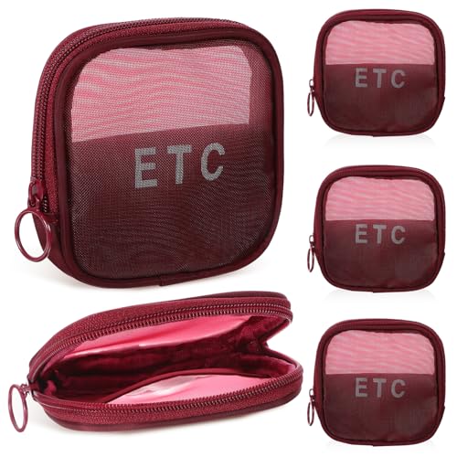 TOVINANNA 5stücke Teiliges Mesh Kosmetiktaschen Leichte Durchsichtige Reisetaschen Mit Reißverschluss Für Damen Für Makeup Pflegeprodukte Und Toilettenartikel Unterwegs von TOVINANNA